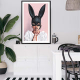 The Secret Bunny II-The Paper Tree-beautiful woman,boho,bunny mask,feature art,feature female,female,mask,painted,painted print,painting,portriat,premium art print,wall art,Wall_Art,Wall_Art_Prints,woman