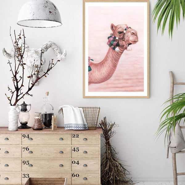 Painted Camel II-The Paper Tree-animal,boho,camel,moroccan,moroccan camel,morocco,orange,painted,painted print,pastel,peach,pink,portrait,premium art print,tan,wall art,Wall_Art,Wall_Art_Prints