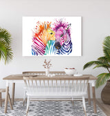 Watercolour Zebra-The Paper Tree-AFRICAN ANIMAL,African animals,animal,Artwork,blue,green,landscape,nursery,orange,pink,premium art print,purple,rainbow,wall art,Wall_Art,Wall_Art_Prints,watercolor,Watercolour,watercolour art print,watercolour artwork,WATERCOLOUR ZEBRA,Watercolour_Animals,yellow,ZEBRA