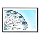 Farris Wheel-The Paper Tree-america,blue,coast,coastal,colourful,farris wheel,landscape,miami,pink,premium art print,ride,teal,themepark,vibrant,wall art,Wall_Art,Wall_Art_Prints,white