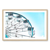 Farris Wheel-The Paper Tree-america,blue,coast,coastal,colourful,farris wheel,landscape,miami,pink,premium art print,ride,teal,themepark,vibrant,wall art,Wall_Art,Wall_Art_Prints,white