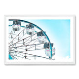 Farris Wheel-The Paper Tree-america,blue,coast,coastal,colourful,farris wheel,landscape,miami,pink,premium art print,ride,teal,themepark,vibrant,wall art,Wall_Art,Wall_Art_Prints,white