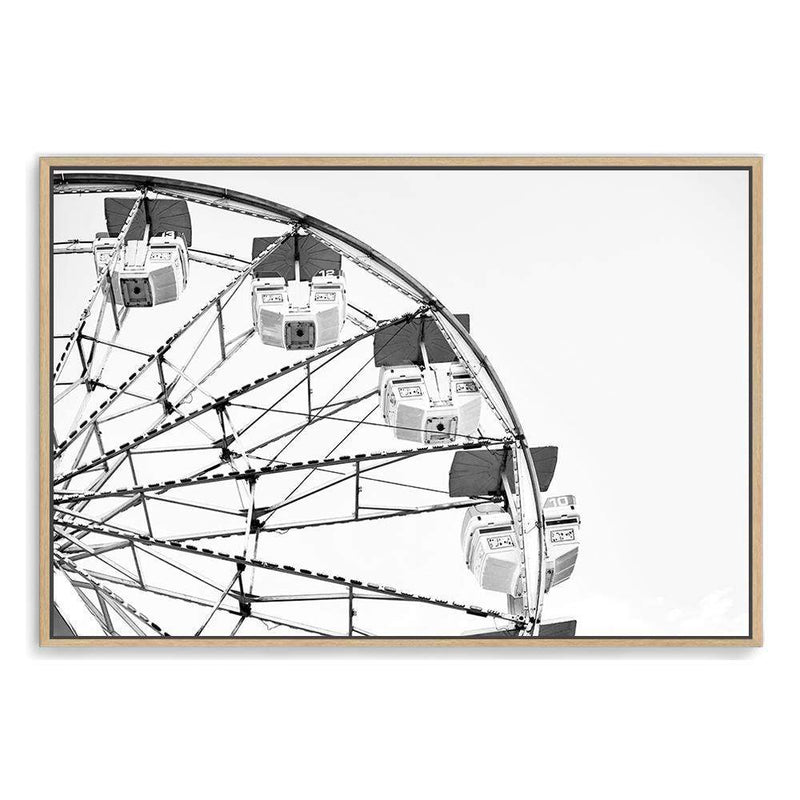 Farris Wheel II-The Paper Tree-america,black,coast,coastal,farris wheel,france,french,landscape,miami,monochrome,paris,premium art print,ride,themepark,wall art,Wall_Art,Wall_Art_Prints,white