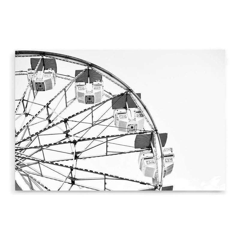 Farris Wheel II-The Paper Tree-america,black,coast,coastal,farris wheel,france,french,landscape,miami,monochrome,paris,premium art print,ride,themepark,wall art,Wall_Art,Wall_Art_Prints,white