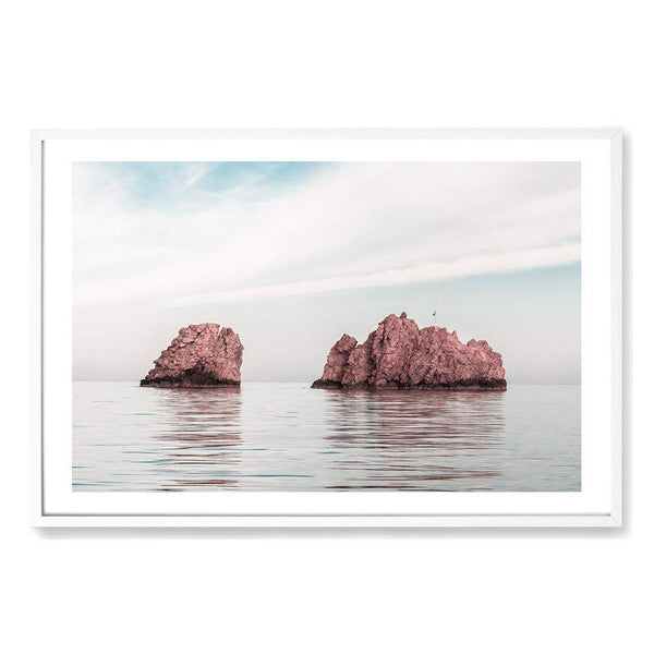 Nes Portes Rocks-The Paper Tree-beach,Greece,landmark,landscape,nes portes rocks,ocean,orange,Paros island,pink,premium art print,rocks,tan,wall art,Wall_Art,Wall_Art_Prints