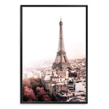 The City Of Paris-The Paper Tree-architecture,city,eiffel tower,france,french,paris,peach,pink,portrait,premium art print,romantic,view,wall art,Wall_Art,Wall_Art_Prints