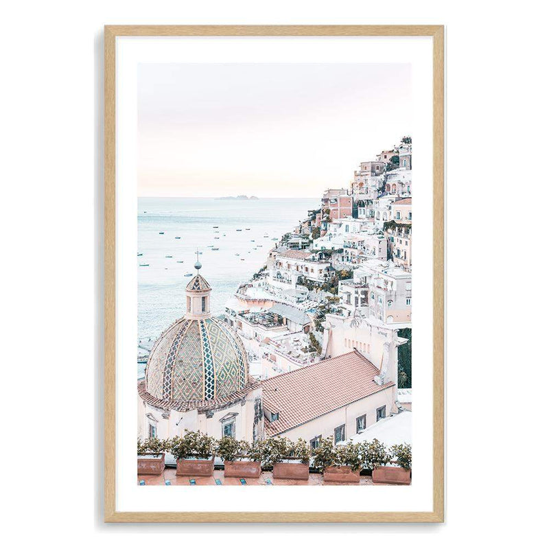 Positano Sunset-The Paper Tree-amalfi,amalfi coast,boho,europe,hamptons,italian city,italy,ocean,peach,portrait,positano,positano sunset,premium art print,sunset,travel,wall art,Wall_Art,Wall_Art_Prints