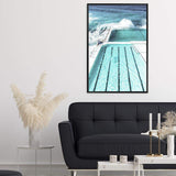 Bondi Ocean Pool-The Paper Tree-australia,australian,australian beach,beach,blue,bondi,bondi beach,bondi pool,coast,coastal,famous,hamptons,ocean,ocean pool,pool,portrait,premium art print,teal,wall art,Wall_Art,Wall_Art_Prints