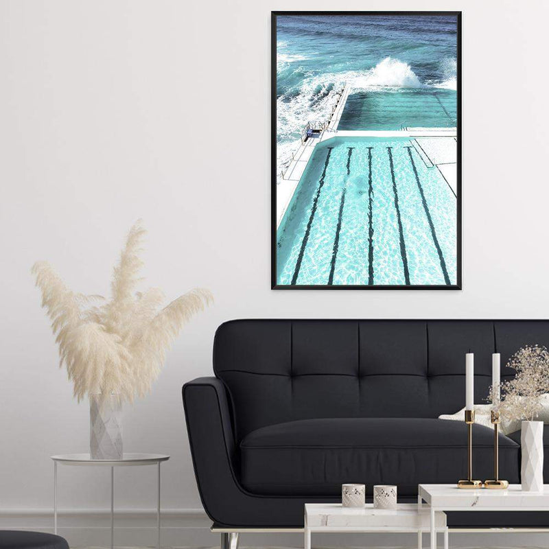 Bondi Ocean Pool-The Paper Tree-australia,australian,australian beach,beach,blue,bondi,bondi beach,bondi pool,coast,coastal,famous,hamptons,ocean,ocean pool,pool,portrait,premium art print,teal,wall art,Wall_Art,Wall_Art_Prints