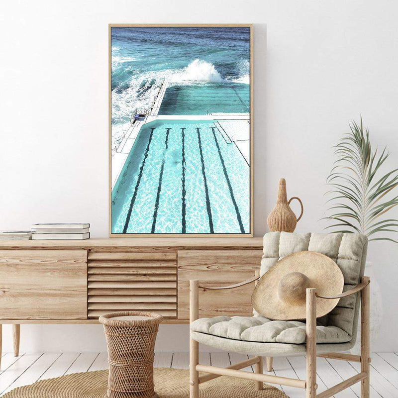 Bondi Ocean Pool-The Paper Tree-australia,australian,australian beach,beach,blue,bondi,bondi beach,bondi pool,coast,coastal,famous,hamptons,ocean,ocean pool,pool,portrait,premium art print,teal,wall art,Wall_Art,Wall_Art_Prints