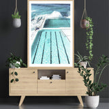 Bondi Ocean Pool-The Paper Tree-australia,australian,australian beach,beach,blue,bondi,bondi beach,bondi pool,coast,coastal,famous,hamptons,ocean,ocean pool,pool,portrait,premium art print,teal,wall art,Wall_Art,Wall_Art_Prints