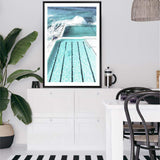 Bondi Ocean Pool-The Paper Tree-australia,australian,australian beach,beach,blue,bondi,bondi beach,bondi pool,coast,coastal,famous,hamptons,ocean,ocean pool,pool,portrait,premium art print,teal,wall art,Wall_Art,Wall_Art_Prints