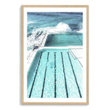 Bondi Ocean Pool-The Paper Tree-australia,australian,australian beach,beach,blue,bondi,bondi beach,bondi pool,coast,coastal,famous,hamptons,ocean,ocean pool,pool,portrait,premium art print,teal,wall art,Wall_Art,Wall_Art_Prints