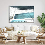 Bondi Beach Ocean Pool-The Paper Tree-australia,australian,australian beach,beach,blue,bondi,bondi beach,bondi pool,coast,coastal,famous,hamptons,landscape,ocean,ocean pool,pool,premium art print,teal,wall art,Wall_Art,Wall_Art_Prints