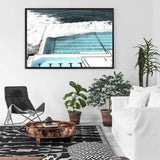 Bondi Beach Ocean Pool-The Paper Tree-australia,australian,australian beach,beach,blue,bondi,bondi beach,bondi pool,coast,coastal,famous,hamptons,landscape,ocean,ocean pool,pool,premium art print,teal,wall art,Wall_Art,Wall_Art_Prints