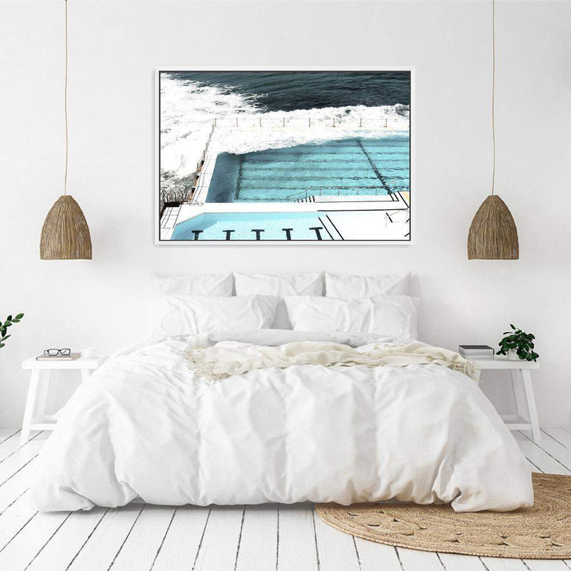 Bondi Beach Ocean Pool-The Paper Tree-australia,australian,australian beach,beach,blue,bondi,bondi beach,bondi pool,coast,coastal,famous,hamptons,landscape,ocean,ocean pool,pool,premium art print,teal,wall art,Wall_Art,Wall_Art_Prints