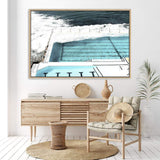 Bondi Beach Ocean Pool-The Paper Tree-australia,australian,australian beach,beach,blue,bondi,bondi beach,bondi pool,coast,coastal,famous,hamptons,landscape,ocean,ocean pool,pool,premium art print,teal,wall art,Wall_Art,Wall_Art_Prints