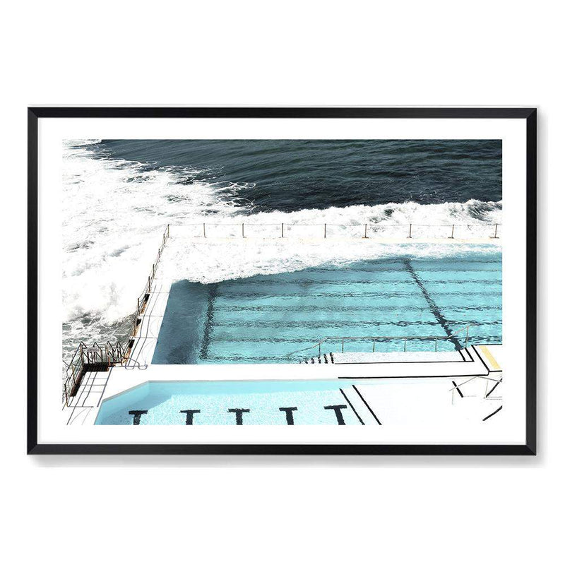 Bondi Beach Ocean Pool-The Paper Tree-australia,australian,australian beach,beach,blue,bondi,bondi beach,bondi pool,coast,coastal,famous,hamptons,landscape,ocean,ocean pool,pool,premium art print,teal,wall art,Wall_Art,Wall_Art_Prints