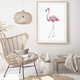 Pink Flamingo-The Paper Tree-africa,AFRICAN ANIMAL,African animals,america,animal,Artwork,bird,boho,flamingo,palm springs,pink,portrait,premium art print,tropical,wall art,Wall_Art,Wall_Art_Prints