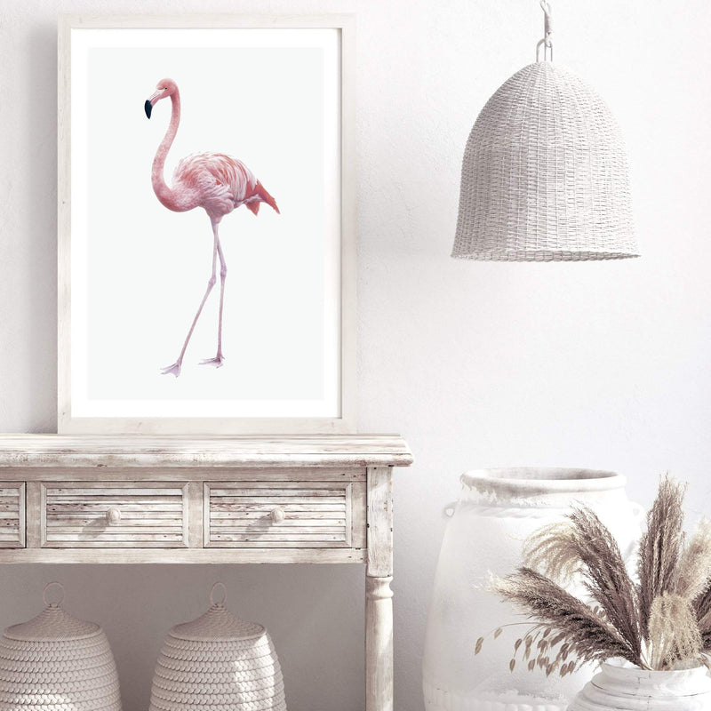 Pink Flamingo-The Paper Tree-africa,AFRICAN ANIMAL,African animals,america,animal,Artwork,bird,boho,flamingo,palm springs,pink,portrait,premium art print,tropical,wall art,Wall_Art,Wall_Art_Prints