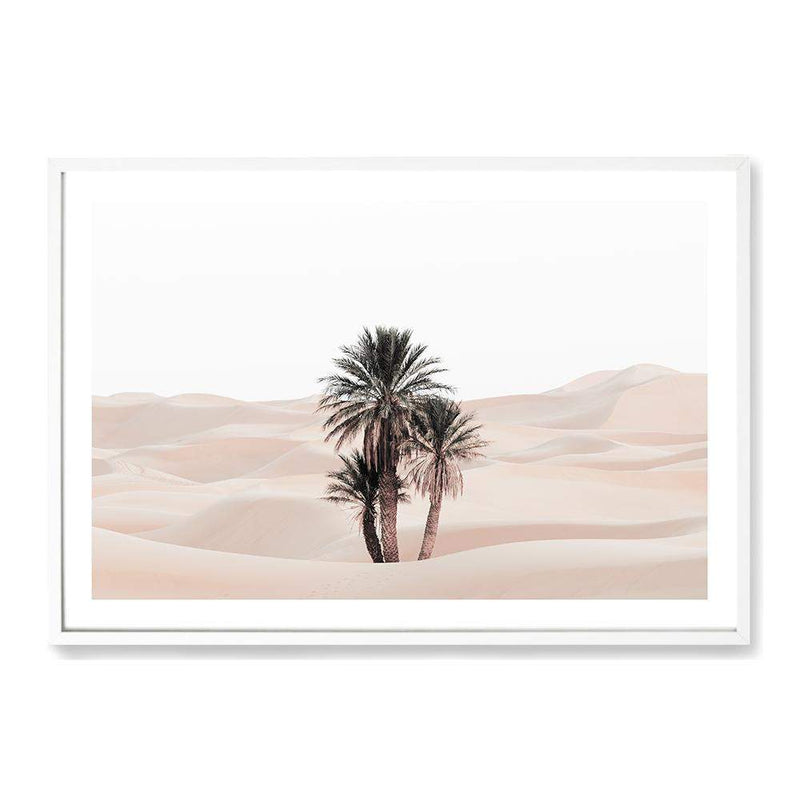 Palms In The Desert-The Paper Tree-boho,botanical,desert,desert palm,desert tree,landscape,moroccan,moroccan desert,morocco,muted tone,nature,neutral,premium art print,sand,sand dunes,wall art,Wall_Art,Wall_Art_Prints