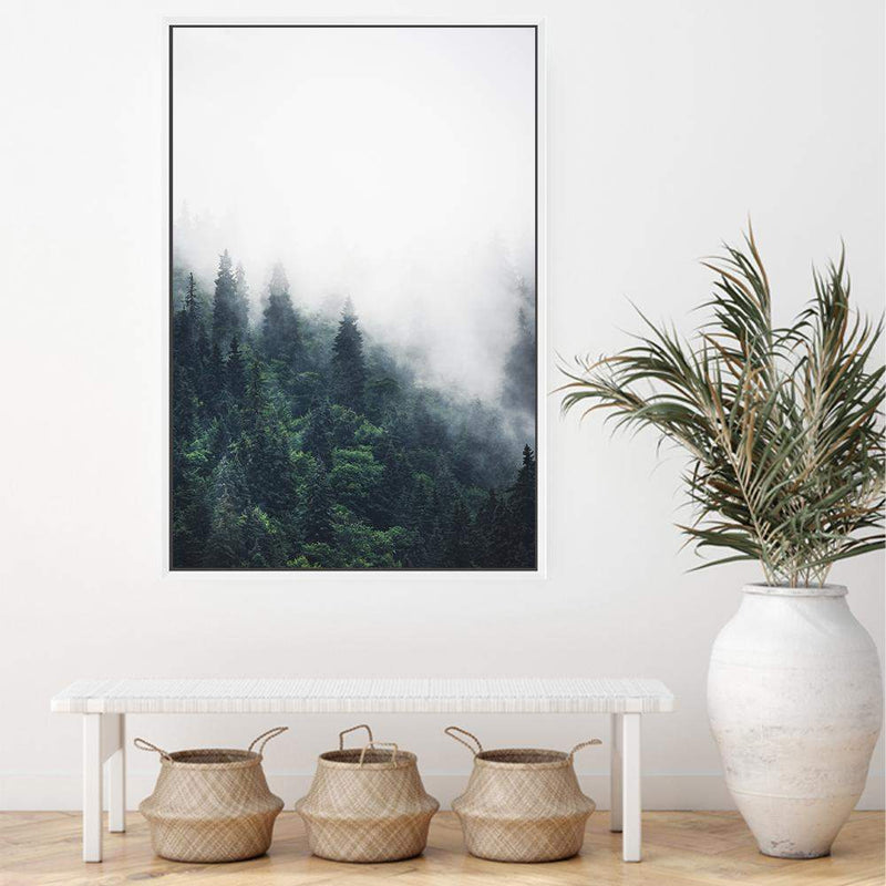 Pine Forest Trees-The Paper Tree-america,australia,botanical,enchanting,forest,green,mist,mountains,nature,pine forest,pine trees,portrait,premium art print,tree,trees,wall art,Wall_Art,Wall_Art_Prints