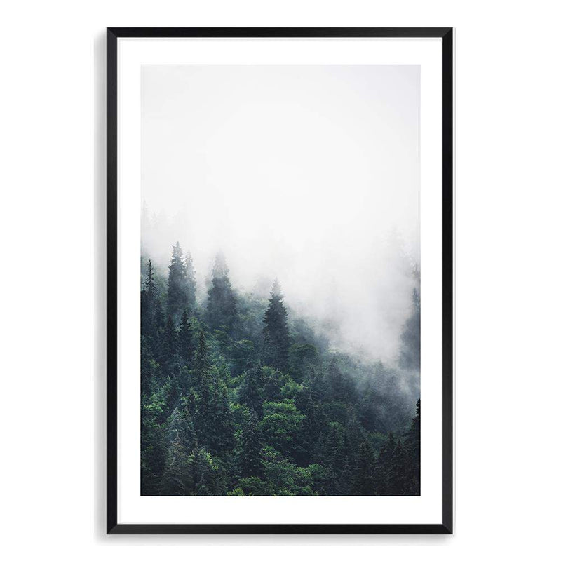 Pine Forest Trees-The Paper Tree-america,australia,botanical,enchanting,forest,green,mist,mountains,nature,pine forest,pine trees,portrait,premium art print,tree,trees,wall art,Wall_Art,Wall_Art_Prints