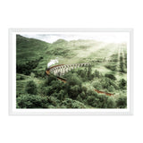 Steam Train On The Glenfinnan Viaduct-The Paper Tree-bridge,glenfinnan,grass,great brittan,green,harry potter,hills,hogwarts,hogwarts express,landscape,mountains,nature,premium art print,scotland,shrubs,steam train,sun light,train,train track,trees,wall art,Wall_Art,Wall_Art_Prints