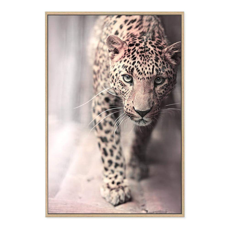 Leopard-The Paper Tree-animal,boho,cat,fashion,jungle,leopard,majestic,nature,neutral,peach,pink,portrait,premium art print,spots,TAN,wall art,Wall_Art,Wall_Art_Prints