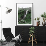 Waterfall On The River Skoga-The Paper Tree-botanical,destination,green,iceland,nature,portrait,premium art print,river,scenery,skoga,travel,wall art,Wall_Art,Wall_Art_Prints,water,waterfall