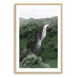 Waterfall On The River Skoga-The Paper Tree-botanical,destination,green,iceland,nature,portrait,premium art print,river,scenery,skoga,travel,wall art,Wall_Art,Wall_Art_Prints,water,waterfall