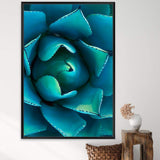 Teal Succulent-The Paper Tree-blue,botanical,cacti,cactus,colourful,portrait,premium art print,spider,succulent,teal,vibrant,wall art,Wall_Art,Wall_Art_Prints,web