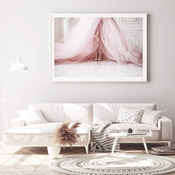 Pink Dress-The Paper Tree-dersigner,design,dress,fashion,feminine,landscape,pink,premium art print,shoes,wall art,Wall_Art,Wall_Art_Prints