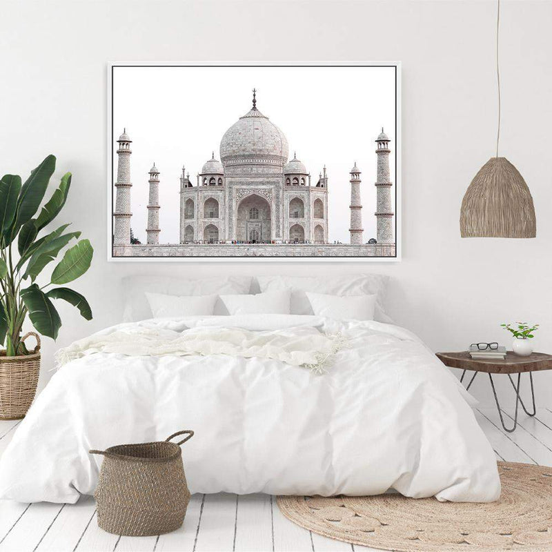 Taj Mahal-The Paper Tree-architectural,architecture,destination,india,landmark,landscape,neutral,peach,premium art print,taj mahal,towers,travel,wall art,Wall_Art,Wall_Art_Prints,white