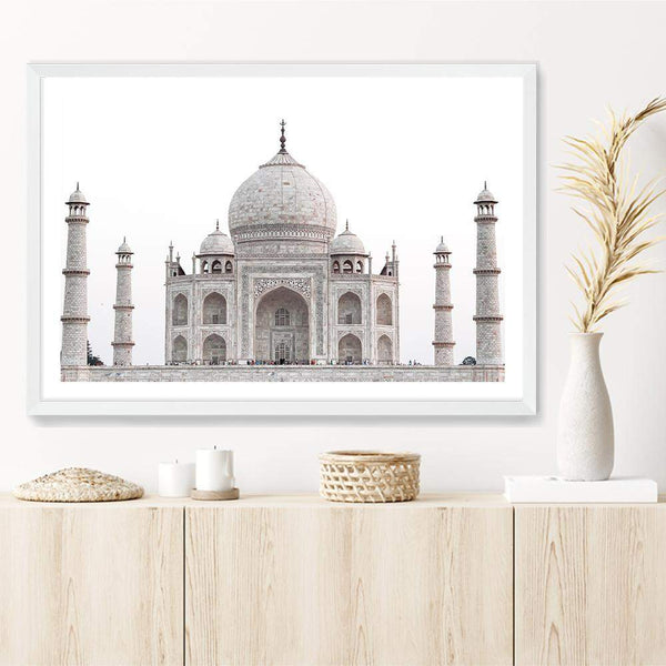 Taj Mahal-The Paper Tree-architectural,architecture,destination,india,landmark,landscape,neutral,peach,premium art print,taj mahal,towers,travel,wall art,Wall_Art,Wall_Art_Prints,white