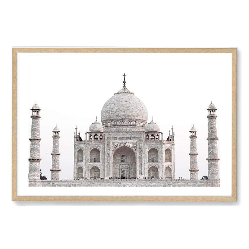 Taj Mahal-The Paper Tree-architectural,architecture,destination,india,landmark,landscape,neutral,peach,premium art print,taj mahal,towers,travel,wall art,Wall_Art,Wall_Art_Prints,white