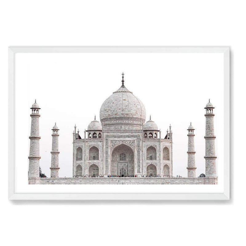 Taj Mahal-The Paper Tree-architectural,architecture,destination,india,landmark,landscape,neutral,peach,premium art print,taj mahal,towers,travel,wall art,Wall_Art,Wall_Art_Prints,white