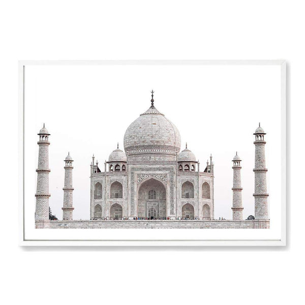 Taj Mahal-The Paper Tree-architectural,architecture,destination,india,landmark,landscape,neutral,peach,premium art print,taj mahal,towers,travel,wall art,Wall_Art,Wall_Art_Prints,white