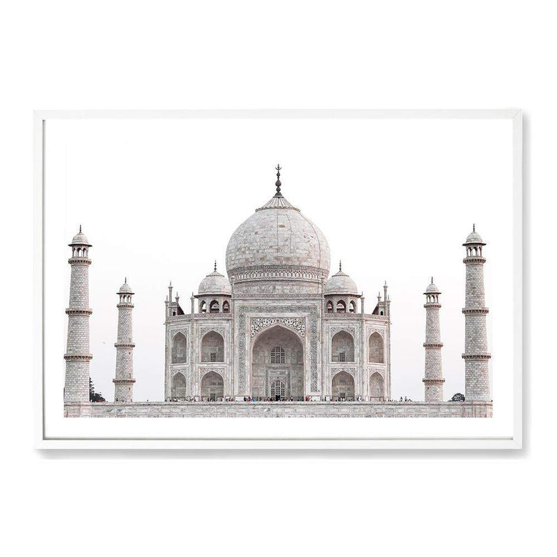 Taj Mahal-The Paper Tree-architectural,architecture,destination,india,landmark,landscape,neutral,peach,premium art print,taj mahal,towers,travel,wall art,Wall_Art,Wall_Art_Prints,white