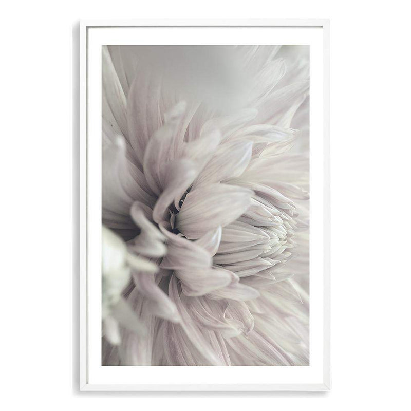 Set of 2 - White Dahlia Floral  & No.2-The Paper Tree-Artwork,boho,coastal,DAHLIA,dahlia flower,Floral,flower,gift,hamptons,leaf,leaves,neutral,portrait,premium art print,wall art,Wall_Art,Wall_Art_Prints