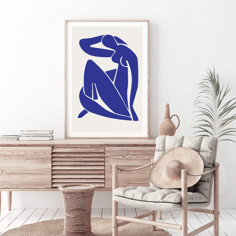 Blue Nudes-The Paper Tree-abstract,blue,blue nudes,hamptons,lady,Matisse,modern,nu bleu,portrait,premium art print,wall art,Wall_Art,Wall_Art_Prints