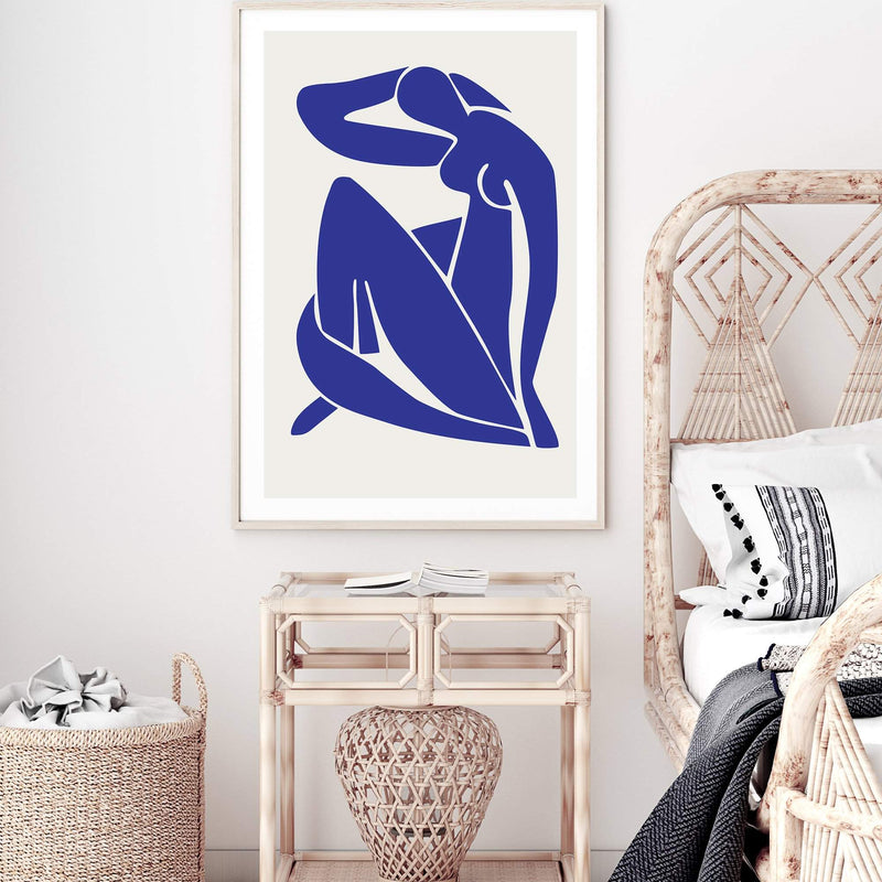 Blue Nudes-The Paper Tree-abstract,blue,blue nudes,hamptons,lady,Matisse,modern,nu bleu,portrait,premium art print,wall art,Wall_Art,Wall_Art_Prints