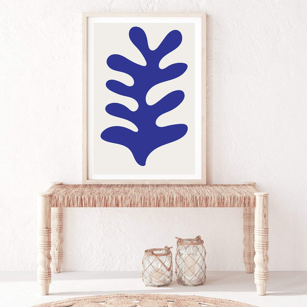 Blue Organic Shape-The Paper Tree-abstract,blue,hamptons,henri matisse,Matisse,modern,nu bleu,organic shape,portrait,premium art print,shape,wall art,Wall_Art,Wall_Art_Prints