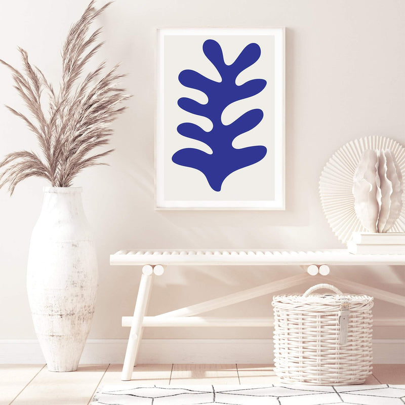 Blue Organic Shape-The Paper Tree-abstract,blue,hamptons,henri matisse,Matisse,modern,nu bleu,organic shape,portrait,premium art print,shape,wall art,Wall_Art,Wall_Art_Prints