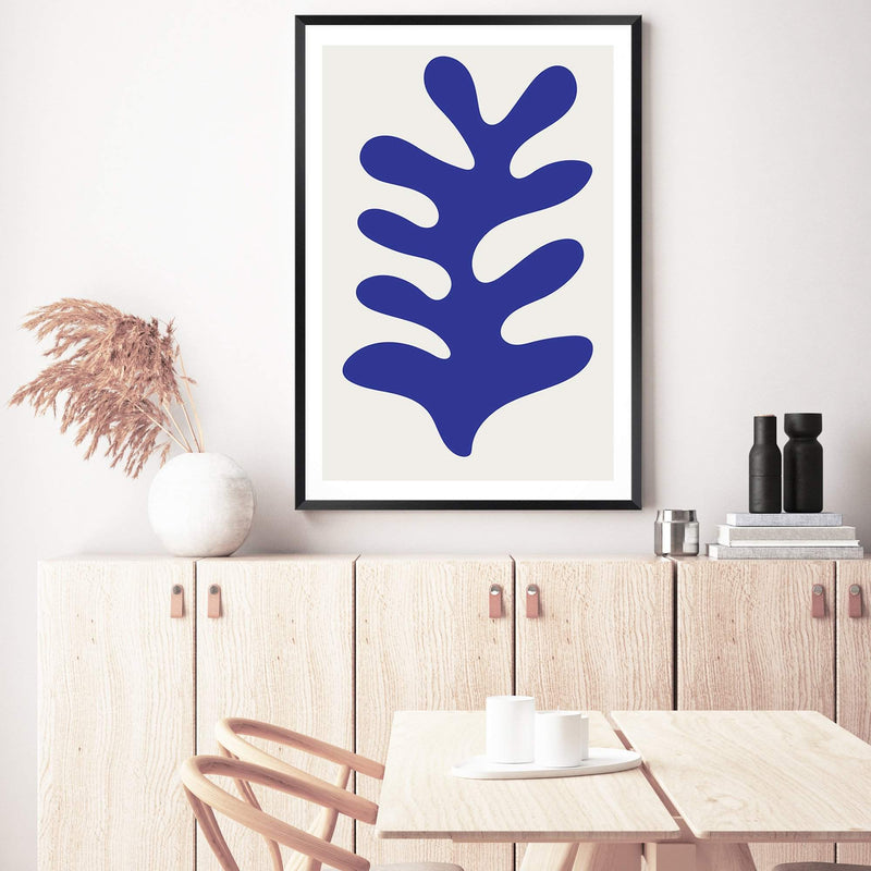 Blue Organic Shape-The Paper Tree-abstract,blue,hamptons,henri matisse,Matisse,modern,nu bleu,organic shape,portrait,premium art print,shape,wall art,Wall_Art,Wall_Art_Prints