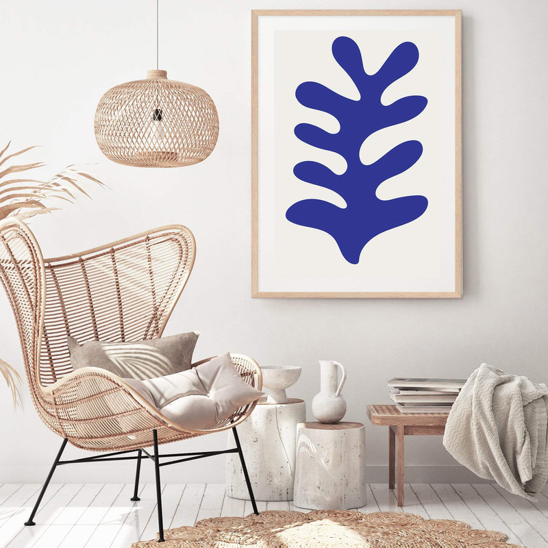 Blue Organic Shape-The Paper Tree-abstract,blue,hamptons,henri matisse,Matisse,modern,nu bleu,organic shape,portrait,premium art print,shape,wall art,Wall_Art,Wall_Art_Prints