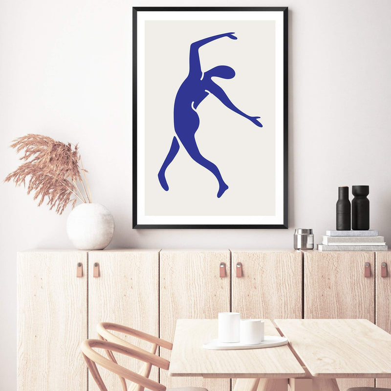 Blue Dancer-The Paper Tree-abstract,blue,blue dancer,hamptons,henri matisse,Matisse,modern,nu bleu,organic shape,portrait,premium art print,shape,wall art,Wall_Art,Wall_Art_Prints