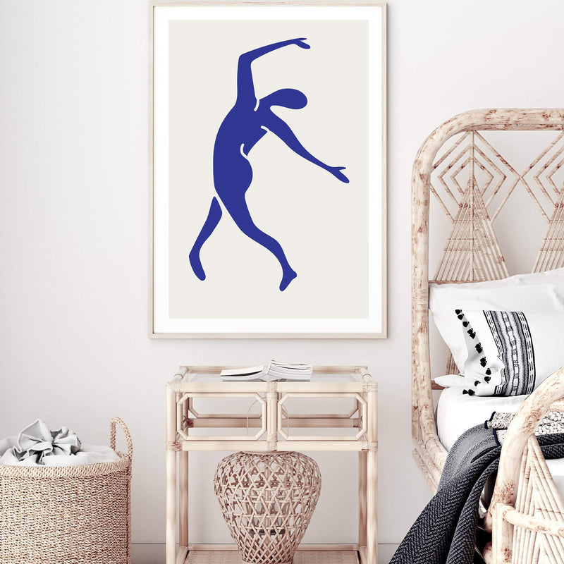 Blue Dancer-The Paper Tree-abstract,blue,blue dancer,hamptons,henri matisse,Matisse,modern,nu bleu,organic shape,portrait,premium art print,shape,wall art,Wall_Art,Wall_Art_Prints