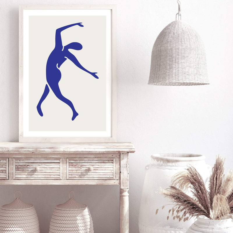 Blue Dancer-The Paper Tree-abstract,blue,blue dancer,hamptons,henri matisse,Matisse,modern,nu bleu,organic shape,portrait,premium art print,shape,wall art,Wall_Art,Wall_Art_Prints