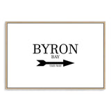 Byron Bay This Way-The Paper Tree-arrow,australia,black & white,black and white,boho,byron,byron bay,direction,directional,hamptons,landscape,monochrome,premium art print,text,typography,wall art,Wall_Art,Wall_Art_Prints